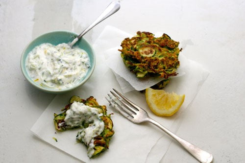 Courgette and Mint Rostis