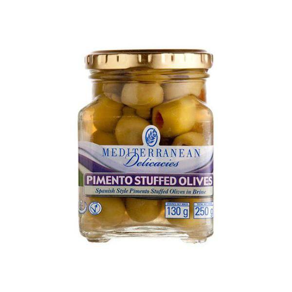 Green Stuffed Pimento Olives 250g - Mediterranean Delicacies