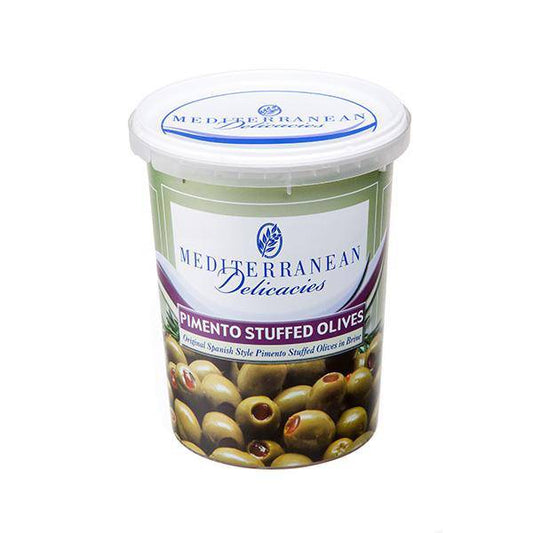 Green Stuffed Pimento Olives 700g - Mediterranean Delicacies