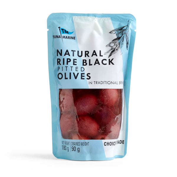 Black Pitted Olives 180g - Mediterranean Delicacies