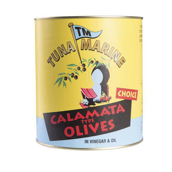 Calamata Type Choice Olives 3.05kg (Tin) - Mediterranean Delicacies